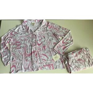 Peanuts SNOOPY Pink Women’s Pajama PJ Set Sz 2X 2PC Pants Long Sleeve Soft NWT